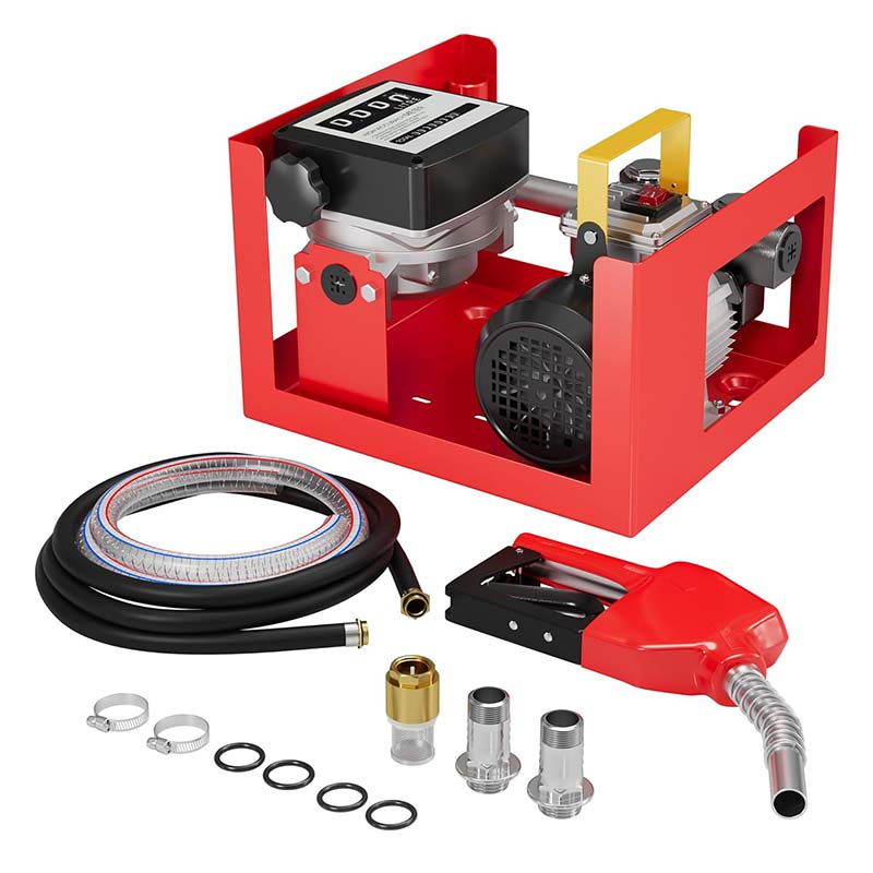 काउंटर और स्वचालित नोजल के साथ इलेक्ट्रिक डीजल ईंधन ट्रांसफर पंप